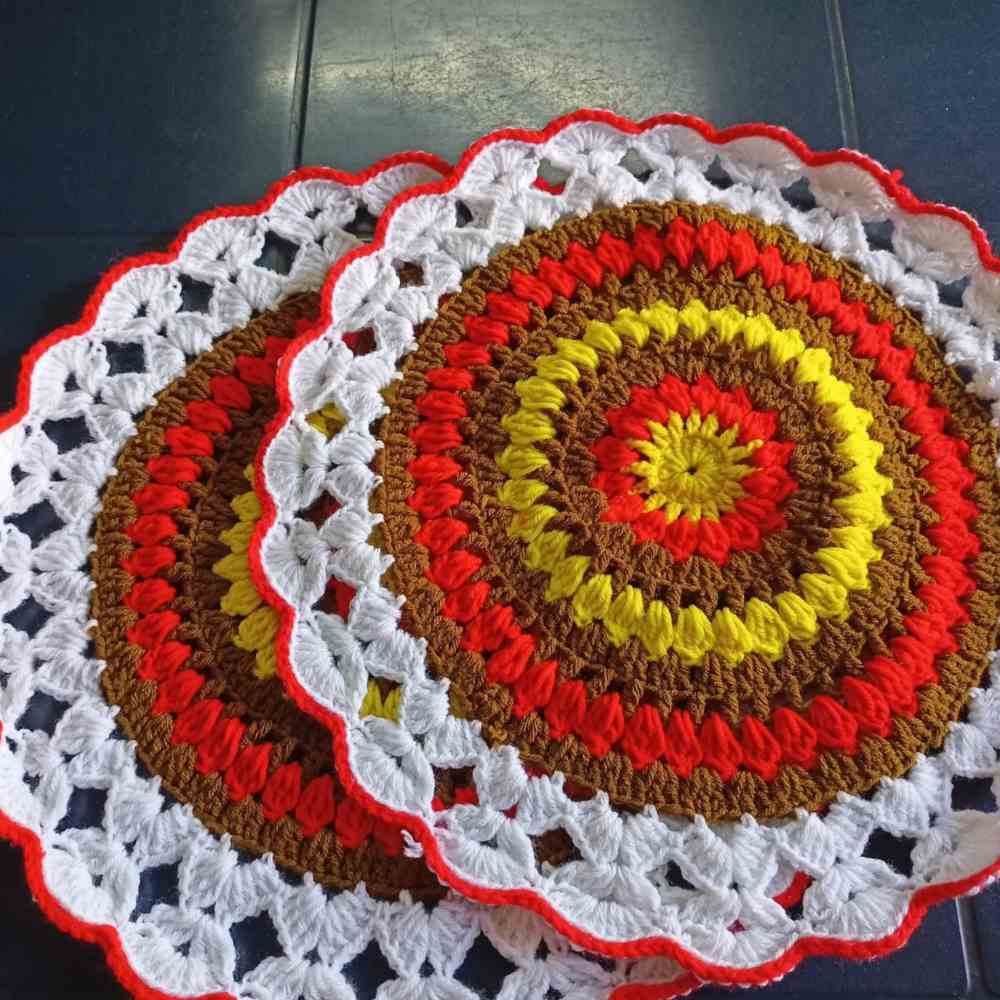 Crociya Handmade Tabel Mat ( Pack of 2)